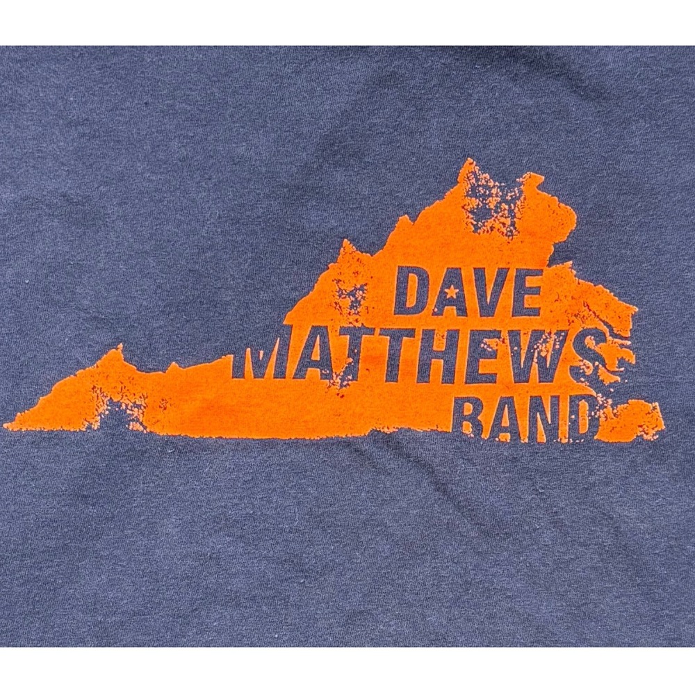 Dave Matthews Band Virginia Graphic T Shirt Navy Mens M Anvil - Picture 2 of 7